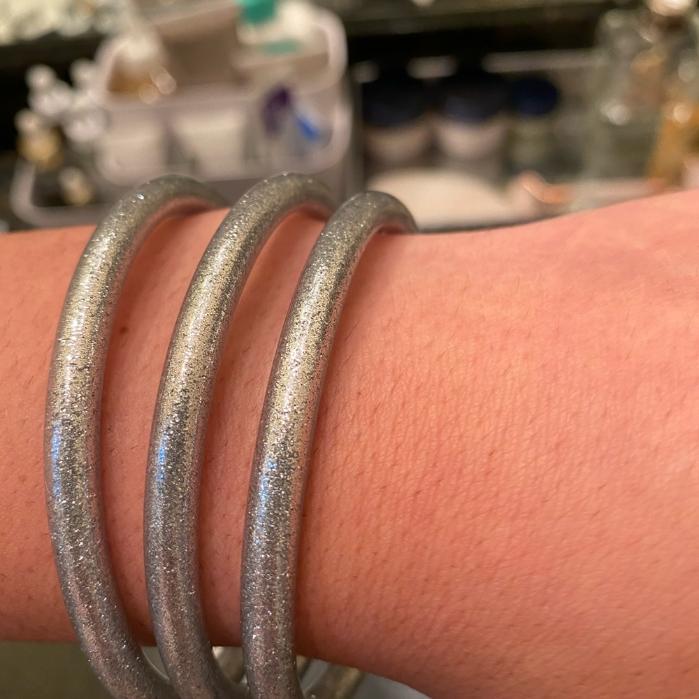 Silver Stackable bangles - Picture 4 of 7